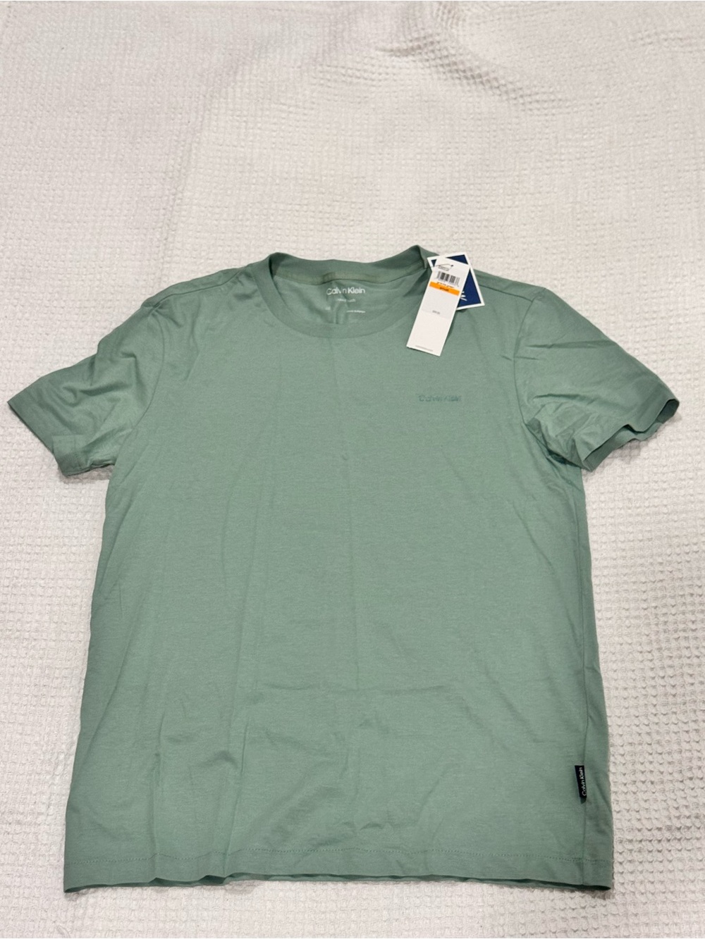 Men’s mint color Calvin Klein Men's Sage Crew Neck T-Shirt S